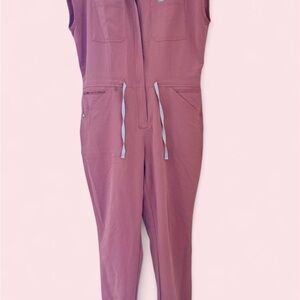 Figs Sleeveless Jumpsuit in Dusty Rose
